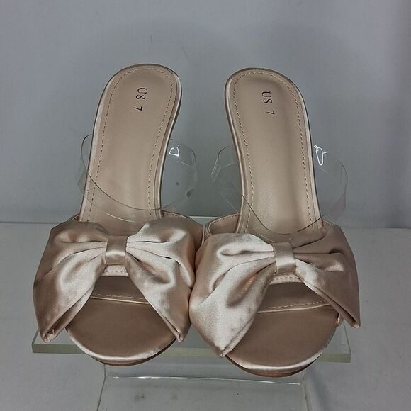 ALLEGRA K SATIN BOW STILETTO HEELS FTL-05-008 - Picture 3 of 8